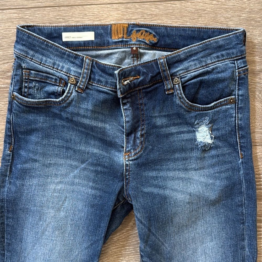 Kut From The Kloth Janet Ankle Skinny Lightly Distressed Size 4 - Picture 4 of 8